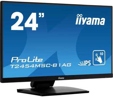 Iiyama ProLite T2454MSC-B1AG touch screen-monitor 60,5 cm (23.8") 1920 x 1080 Pixels Multi-touch Multi-gebruiker Zwart