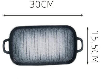 Ijs Crack Diner Plaat Servies Met Dubbel Handvat Cermics Bakvormen Servies Set blauw