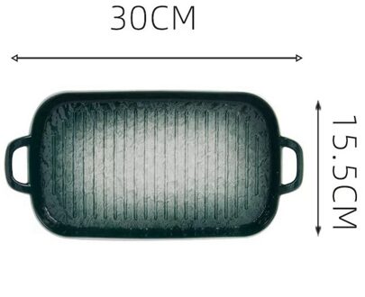 Ijs Crack Diner Plaat Servies Met Dubbel Handvat Cermics Bakvormen Servies Set groen