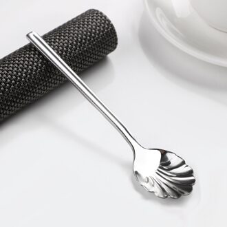 Ijs Dessert Lepel Drinken Gereedschap Voor Bar Party Mini Servies Leuke Shell Lepel Koffie Lepel Roestvrij Staal