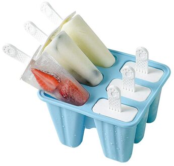 Ijs Mallen 6 Stuks Siliconen Ijs Mallen Bpa Gratis Popsicle Mold Herbruikbare Release Ijs Maker