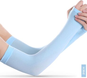 Ijs Stof Arm Mouwen Mangas Warmers Zomer Sport Uv Bescherming Running Fietsen Rijden Reflecterende Zonnebrandcrème Bands groen
