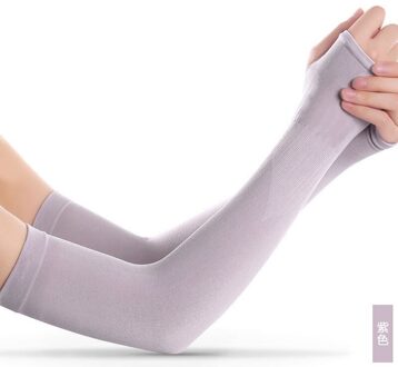 Ijs Stof Arm Mouwen Mangas Warmers Zomer Sport Uv Bescherming Running Fietsen Rijden Reflecterende Zonnebrandcrème Bands Paars