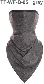 Ijs Zijde Driehoekige Sjaal Zomer Bandana Mannelijke Dunne Naadloze Magic Cool Hoofdband Mannen Zon Blok Vrouwen Fiets Zonnebrandcrème Maskers 1 stk grijs