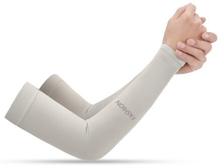 Ijs Zijde Mouw Zon Uv-bescherming Mouw Zomer Mannen En Vrouwen Handschoenen Outdoor Riding Mouwen Fingerless grijs