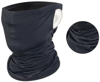 Ijs Zijde Sjaal Oor Loops Halsbeenkap Uv-bescherming Stofdicht Bandana Fietsen Gezichtsmasker Gebruik Koeling In De Zomer zonnebrandcrème Cooldown donker grijs