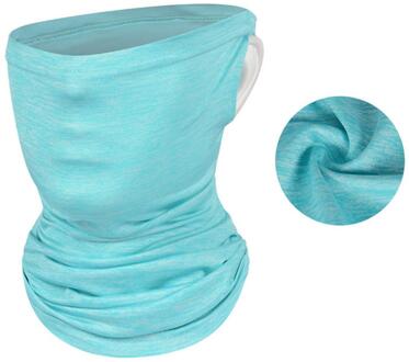 Ijs Zijde Sjaal Oor Loops Halsbeenkap Uv-bescherming Stofdicht Bandana Fietsen Gezichtsmasker Gebruik Koeling In De Zomer zonnebrandcrème Cooldown meer blauw