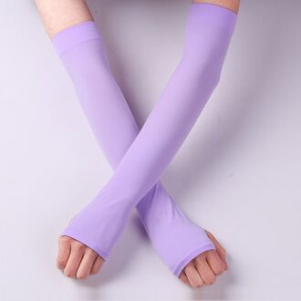 Ijs Zijde Zonnebrandcrème Arm Mouw Mannen Mouwen Dames Uv Arm Guard Handschoenen Outdoor Riding Rijden Bescherming Arm mouwen Lavendel