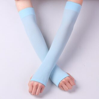 Ijs Zijde Zonnebrandcrème Arm Mouw Mannen Mouwen Dames Uv Arm Guard Handschoenen Outdoor Riding Rijden Bescherming Arm mouwen lucht blauw