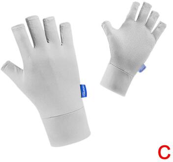 Ijs Zijde Zonnebrandcrème Handschoenen Outdoor Rijden En Rijden Half-Vinger Koud Gevoel Antislip Ademend Anti-Ultraviolet sport Mouwen