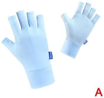 Ijs Zijde Zonnebrandcrème Handschoenen Outdoor Rijden En Rijden Half-Vinger Koud Gevoel Antislip Ademend Anti-Ultraviolet sport Mouwen