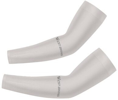 Ijs Zijde Zonnebrandcrème Riding Mouwen Anti-Uv Zomer Rijden Running Arm Warmers Outdoor Arm Schede Fiets Mouw Fietsen Apparatuur 1 paar- grijs