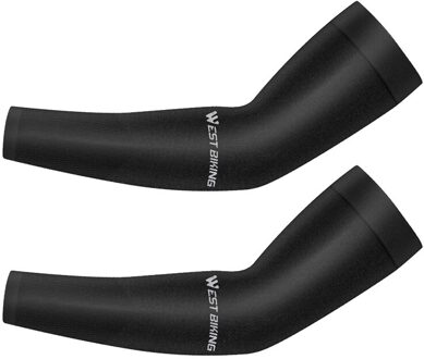 Ijs Zijde Zonnebrandcrème Riding Mouwen Anti-Uv Zomer Rijden Running Arm Warmers Outdoor Arm Schede Fiets Mouw Fietsen Apparatuur 1 paar- zwart