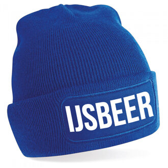 IJsbeer muts unisex one size - blauw One size