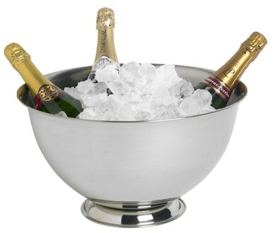 IJsemmer - RVS - op voet - 40 cm - H20 cm - champagne emmer - luxe - metaal