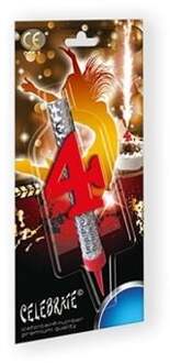 Ijsfontein Zilver Cijfer 4 Zilver - Grijs