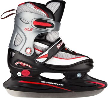 IJshockeyschaats Junior - Verstelbaar - Semi-Softboot - Zwart / Rood / Grijs - Maat 38-41