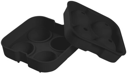 IJsklontjes mal - rond - siliconen - ijsblokjes maken - whisky ijsballen Zwart