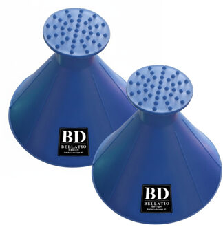 Ijskrabber - 2x - blauw - rond - trechter - krabber - multifunctioneel - auto