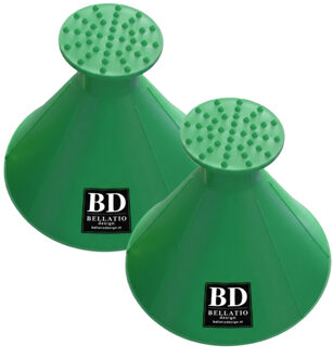 Ijskrabber - 2x - groen - rond - trechter - krabber - multifunctioneel - auto