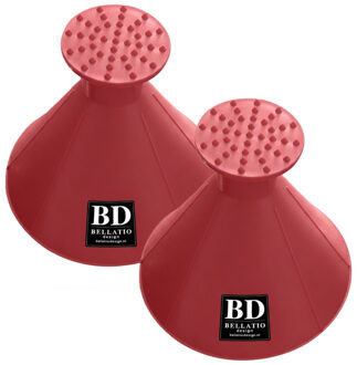 Ijskrabber - 2x - rood - rond - trechter - krabber - multifunctioneel - auto