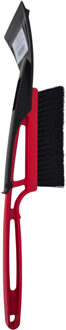Ijskrabber - met borstel - 52 cm rood - kunststof - Ruiten krabber - Auto accessoires