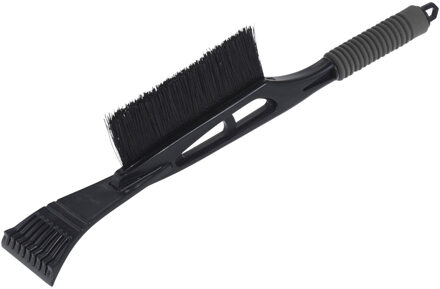 IJskrabber met borstel - extra lang - zwart/grijs - 53 cm - kunststof - raamkrabber