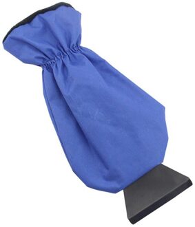 Ijskrabber Mitt Met Anti-Slip Grip Sneeuw Remover Cleaning Handschoen Auto Sneeuw Removal, auto Voorruit Schraper Voor Auto 'S, Vrachtwagens Blauw