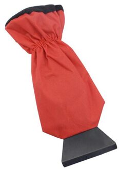 Ijskrabber Mitt Met Anti-Slip Grip Sneeuw Remover Cleaning Handschoen Auto Sneeuw Removal, auto Voorruit Schraper Voor Auto 'S, Vrachtwagens Rood