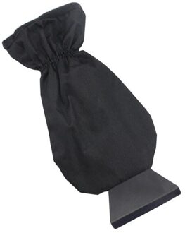 Ijskrabber Mitt Met Anti-Slip Grip Sneeuw Remover Cleaning Handschoen Auto Sneeuw Removal, auto Voorruit Schraper Voor Auto 'S, Vrachtwagens zwart