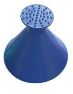 Ijskrabber Voorruit Kegelvormige Sneeuw Schop Tool Outdoor Ijs Schop Trechter Auto Achteruitkijkspiegel Sneeuw Remover Tool 14.5CM blauw