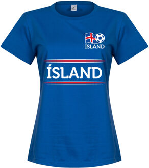Ijsland Dames Team T-Shirt - Blauw - M