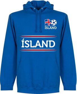 IJsland Team Hooded Sweater - Blauw - S