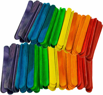 IJslollie stokjes knutselen pakket - 300x stuks - Multicolor - in verschillende formaten - hobby
