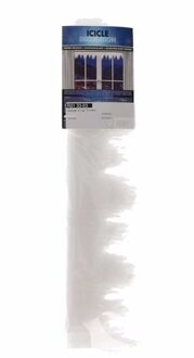 IJspegel slinger - wit - 5 meter - H13 cm - polyester - sneeuw versiering