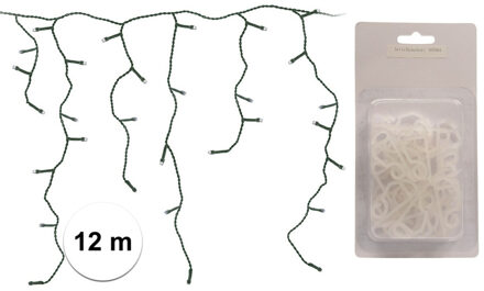 IJspegel verlichting wit buiten 360 lampjes met dakgoot haakjes