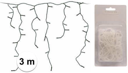 IJspegel verlichting wit buiten 90 lampjes met dakgoot haakjes
