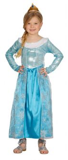 IJsprinses verkleed jurk voor kinderen - blauw - sprookjes prinsessen thema kleding