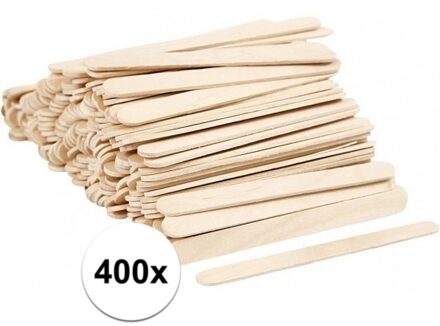 IJsstokjes - 400x - naturel hout - 11,5 cm x 1 cm - Hobby - knutselen - knutselhoutjes - plat
