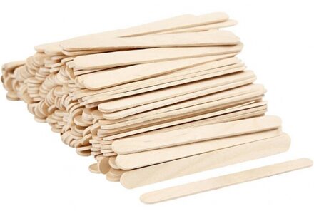 IJsstokjes - 600x - naturel hout - 11,5 cm x 1 cm - Hobby - knutselen - knutselhoutjes - plat