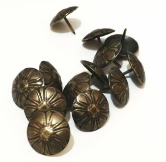 Ijzer Bekleding Nail Antieke Sieraden Case Box Sofa Decoratieve Tack Stud Punaise Decoratieve Meubels Nagels Met Bloem, 25/100 Stuks 100stk