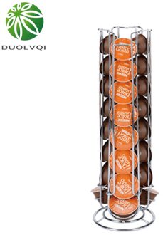 Ijzer Chroom Plating Display Capsule Rack Koffie Pod Houder Stand Opslag Planken Voor 24Pcs Dolce Gusto Capsule