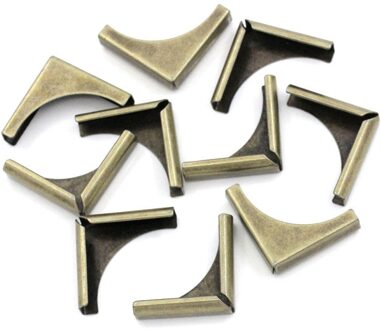 Ijzer Gebaseerde Legering Boek Hoekbeschermers Scrapbooking Albums 'S Mappen Antiek Brons 28Mm X 20Mm (1 1/8 "X 6/8"), 100 Pcs