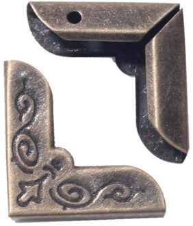 Ijzer Gebaseerde Legering Doos Hoekbeschermers Boek Scrapbooking Albums 'S Mappen Antieke Bronzen Bloem Gesneden 21Mm X 21Mm 100 Pcs