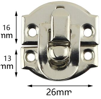 Ijzer Houten Doos Hasp Klink Haak Sieraden Doos Hangslot Hangslot 01