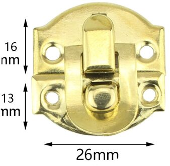 Ijzer Houten Doos Hasp Klink Haak Sieraden Doos Hangslot Hangslot 02