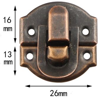 Ijzer Houten Doos Hasp Klink Haak Sieraden Doos Hangslot Hangslot 03