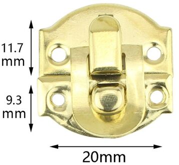 Ijzer Houten Doos Hasp Klink Haak Sieraden Doos Hangslot Hangslot 05
