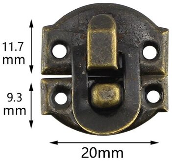 Ijzer Houten Doos Hasp Klink Haak Sieraden Doos Hangslot Hangslot 06