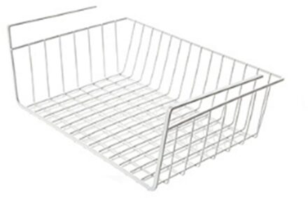 Ijzer Keuken Opbergrek Gelaagde Plank Opknoping Rack Creatieve Multifunctionele Afwerking Rack wit